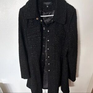 Laundry By Shelli Segal Textured Black Blazer